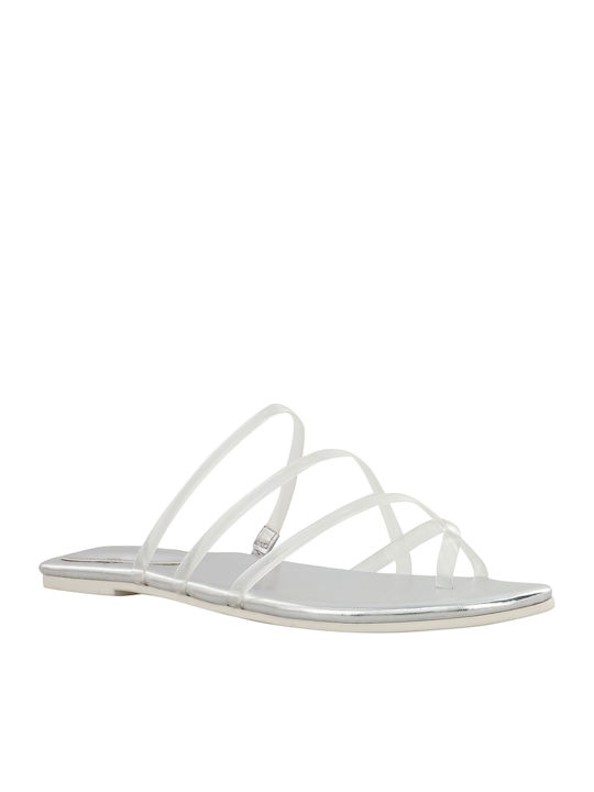 Benette3 Women's Flat Sandals in Silver Color