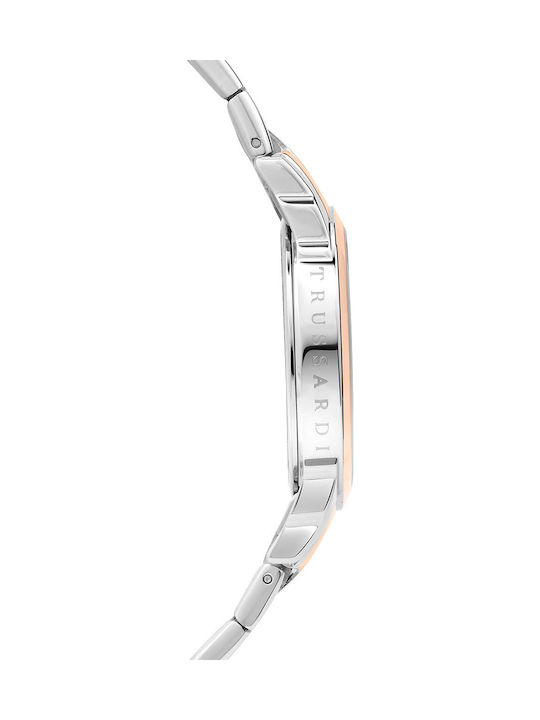 Trussardi T-Bent Γυναικείο Ρολόι 32mm Μπαταρίας με Ασημί Μεταλλικό Μπρασελέ