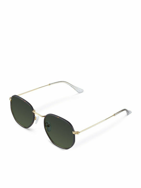 Meller Enzi Sunglasses with Brown Tartaruga Metal Frame and Green Lens E-GOLDOLI-DEMI