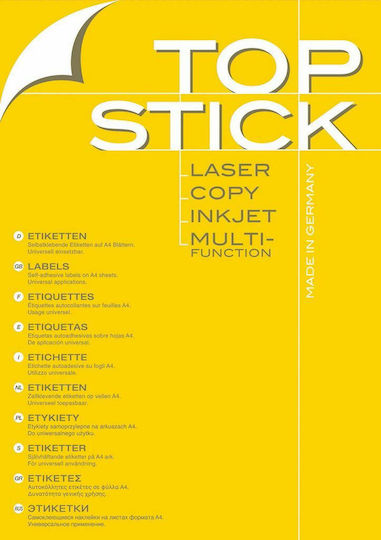 Topstick 1200 Self-Adhesive Rectangular A4 Labels 105x48mm