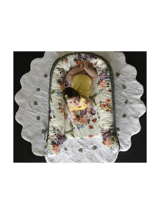 La Millou Βρεφικό Μαξιλάρι Φωλιά Nest Wild Blossom Ροζ 110x70εκ.