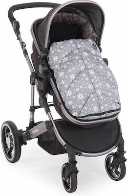 Kikka Boo Shiny Snow Flakes Kinderwagen-Fußsack Gray 85x45εκ.