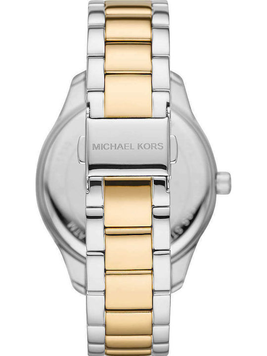 Michael Kors Layton Damen Uhr mit Metallarmband Silver / Gold