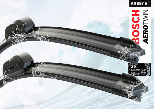 Bosch Aerotwin AR997S Front Set Car Wiper Blades 600mm/550mm Universal Opel Zafira Scania S