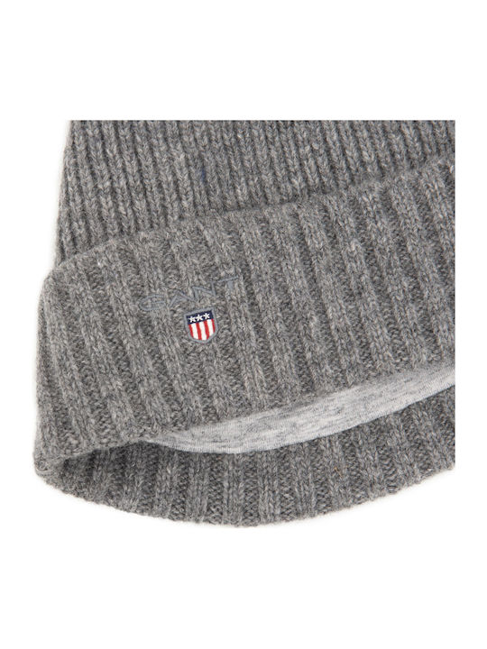 Beanie Ανδρικός Σκούφος με Rib Πλέξη σε Γκρι χρώμα