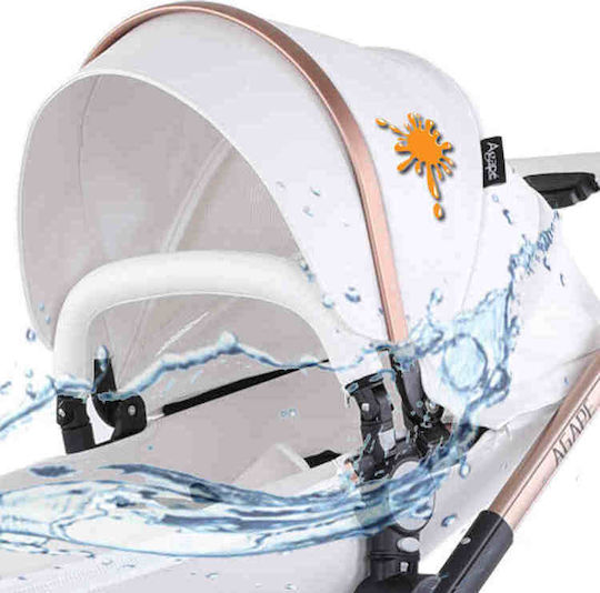 Agape 360° Adjustable 2 in 1 Baby Stroller Suitable for Newborn Brown