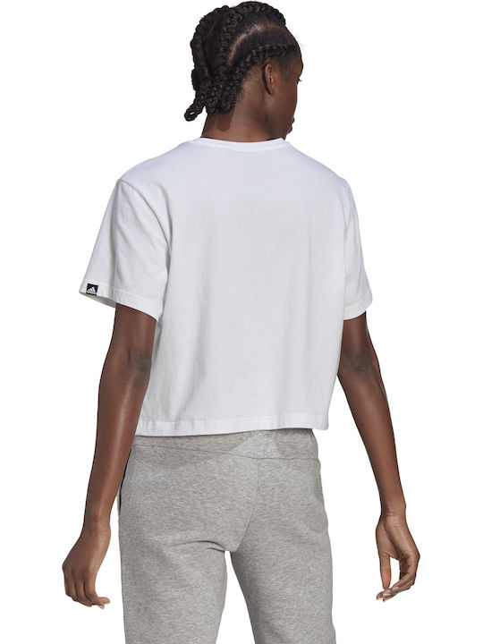 Adidas Farm Rio Tie Dye Γυναικείο Αθλητικό Crop T-shirt Λευκό