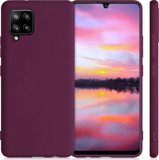 KWmobile Back Cover Σιλικόνης Μπορντό (Galaxy A42)
