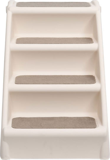 vidaXL Car Steps for Dog Folding Steps Cream 62x40x49.5cm Beige