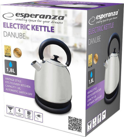 Esperanza Βραστήρας 1.8lt 2200W Inox Λευκό