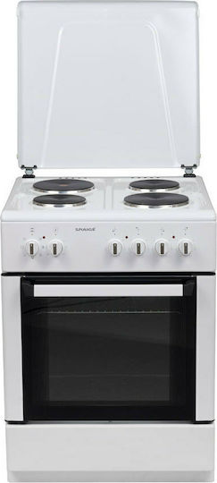 Snaige FF-6043MXZW Küche 64Es mit Emaille-Kochfeldern P60cm. Weiß
