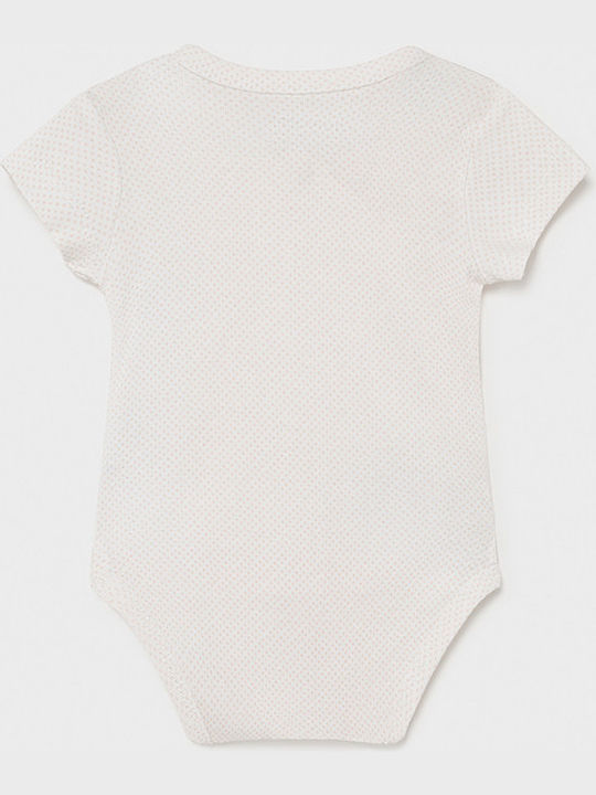 Mayoral Baby Bodysuit Set Short-Sleeved Beige