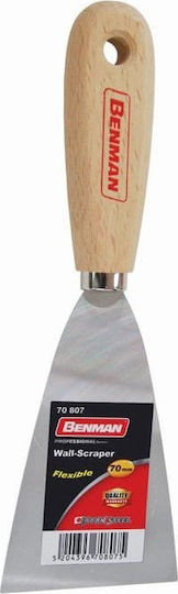 Benman Joint Knife Metallicός 70mm with Wooden Handle 70807