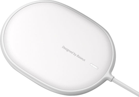Baseus Încărcător Wireless (Qi Pad) 15W Livrarea energiei Albς (Light Wireless Induction Charger)
