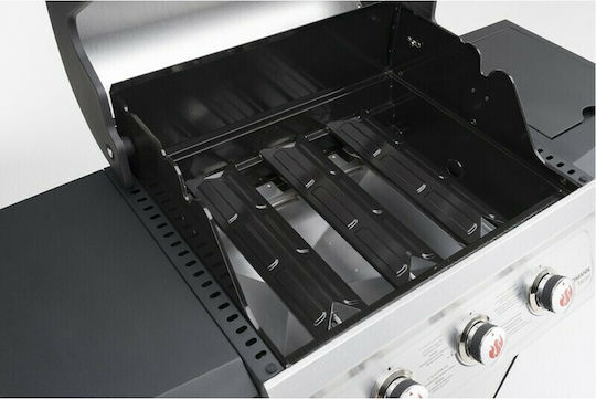 Landmann Miton PTS 3.1 Gasgrill Gusseisen Rost 59cmx45.5cmcm mit 3 cm 10.5kW und Seitenbrenner