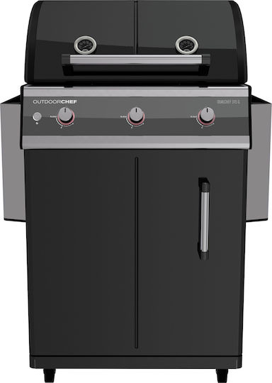 Outdoorchef Dualchef 315 G Grătar pe gaz Din fontă Grătar 60.9bucx44buccm cu 3 buc 12kW