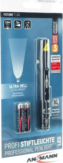 Ansmann Lanternă LED IP54 cu Luminozitate Maximă 130lm Future T120 Negru