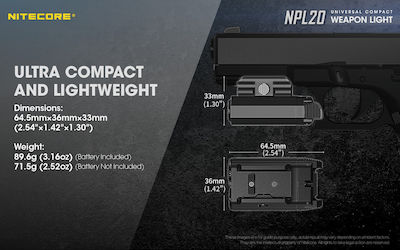 NiteCore Μπαταρίας Led 460lm NPL20