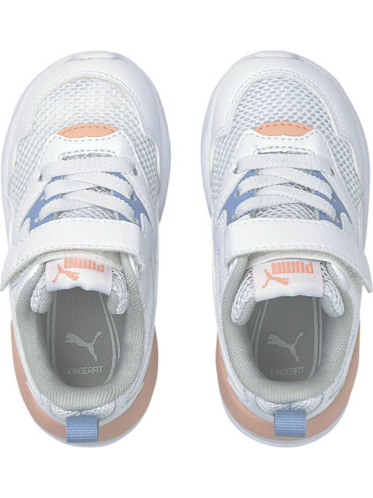 X-Ray Lite AC Kids Sports Shoes Running with Hoop & Loop Closure White