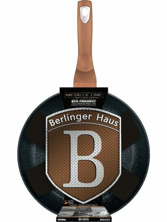 Berlinger Haus Metallic Line Pan aus Aluminium mit Steinbeschichtung Rose Gold Collection 30cm