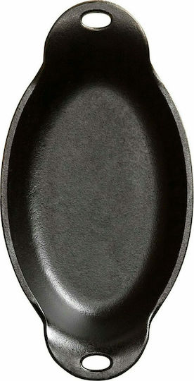 Lodge Oval Commercial Serving Board Cast Iron With Handle Heat Treated
