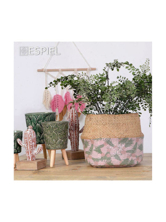 Espiel Decorative Cactus Cactus made of Ceramic Material Pink 12x10x19cm 1pcs