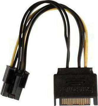 Valueline 15-Pin Sata - 6-Pin PCIe Cable 0.15m Μαύρο VLCP74200V0.15