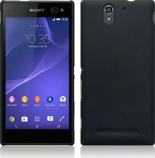 Terrapin Hybrid Rubberised Задна корица Пластмаса Черен (Realme C3)