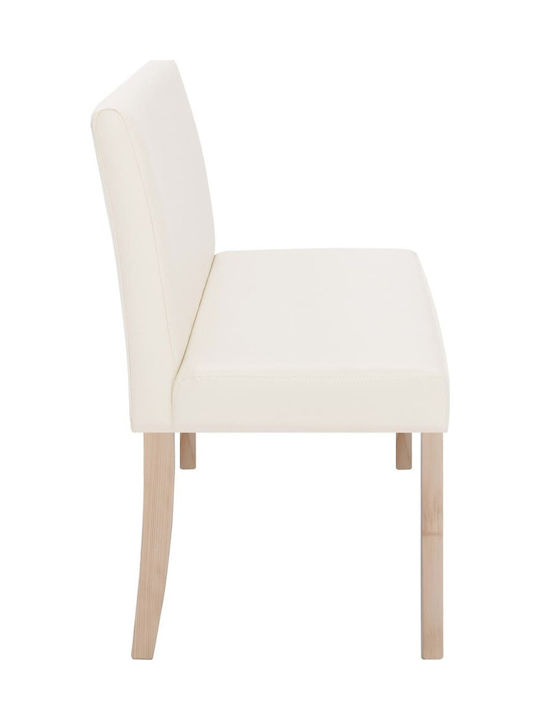 Doppelsitzer Sofa Künstliches Leder Beige 139.5x54x85.5cm