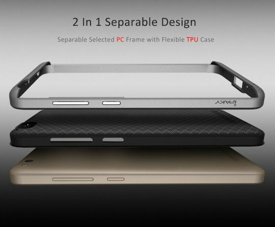 iPaky Bumblebee Neo Hybrid Back Cover Σιλικόνης Μαύρο (Redmi 4a)
