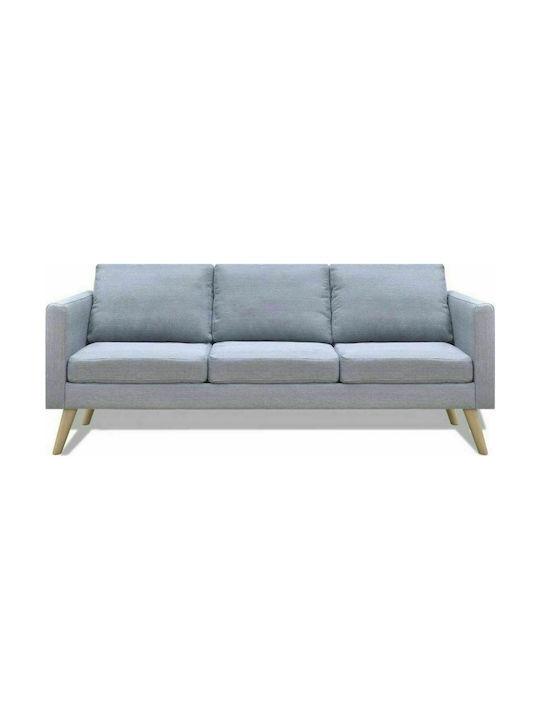 Three-Seater Fabric Sofa Gray 168x70cm