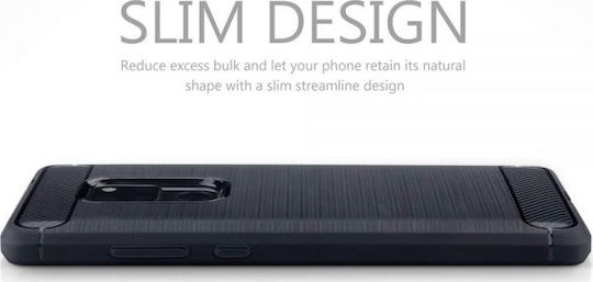 Terrapin Carbon Fibre Back Cover Σιλικόνης Μαύρο (Huawei Mate 20)