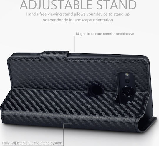 Terrapin Low Profile Carbon Brieftasche Synthetisches Leder Schwarz (Xperia XZ2 Kompakt)