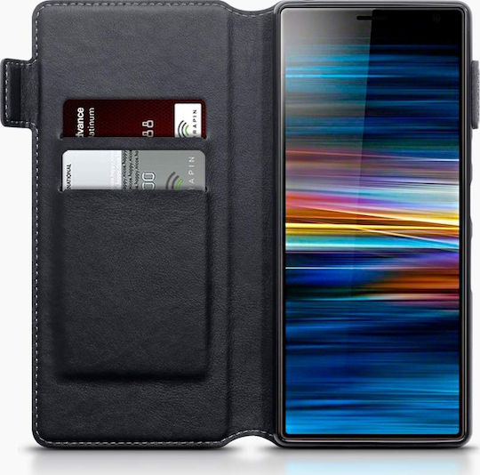 Terrapin Genuine Leather Low Profile Wallet Δερμάτινο Μαύρο (Xperia 10 Plus)