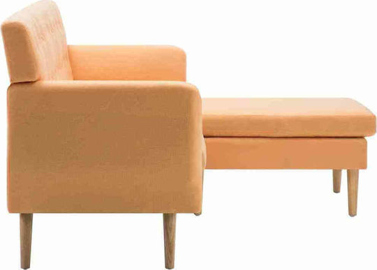 Corner Couch with Reversible Corner Orange 171.5x138x81.5 cm