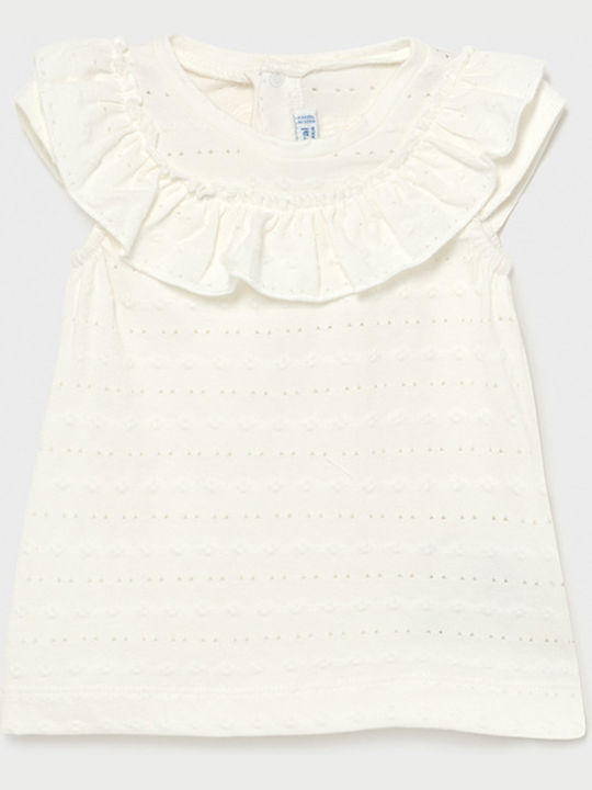 Mayoral Kids Blouse Short Sleeve White