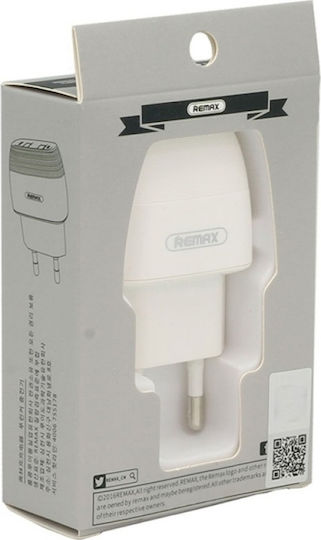 Remax Charger Without Cable with 2 USB-A Ports Whites (Flinc RP-U29)