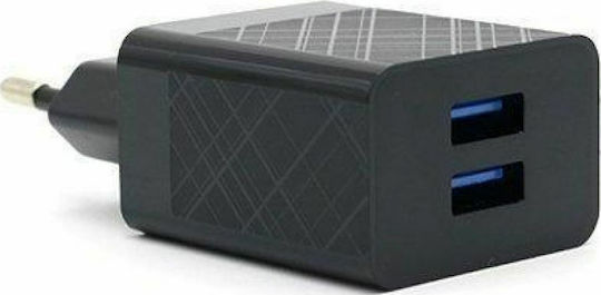 Moxom Charger Without Cable with 2 USB-A Ports Blacks (MX-HC22)