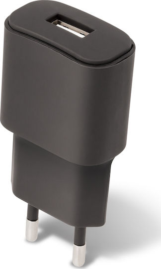 Forever Ladegerät mit USB-A Anschluss und Kabel Micro-USB Schwarzs (TC-01)
