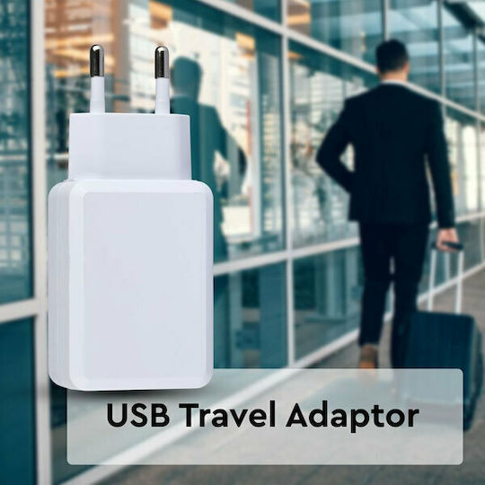 V-TAC Wireless Charger with USB-A Port 18W White