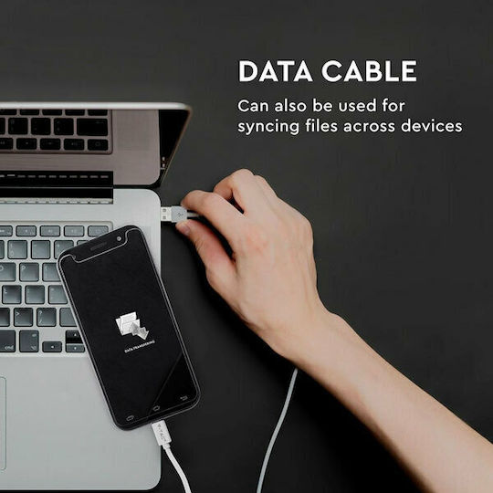 V-TAC Încărcător cu Port USB-A și Cablu micro USB 18W Albς (VT-5381)