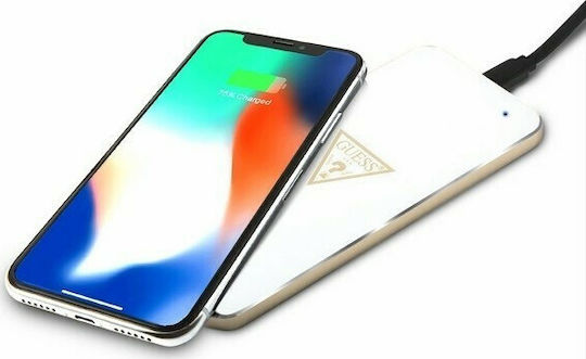 Guess Wireless Charging Pad (Qi Pad) in White Colour (GUWCP850TLW)