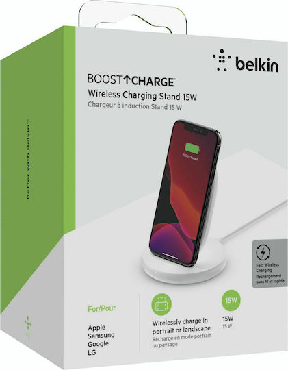 Belkin Încărcător Wireless (Qi Pad) 15W Quick Charge 3.0 Albς (WIB002vfWH)