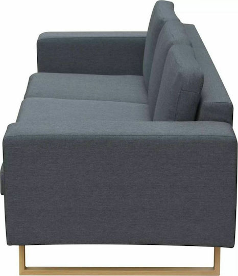 Dreisitzer Sofa Grau 200x82x76cm