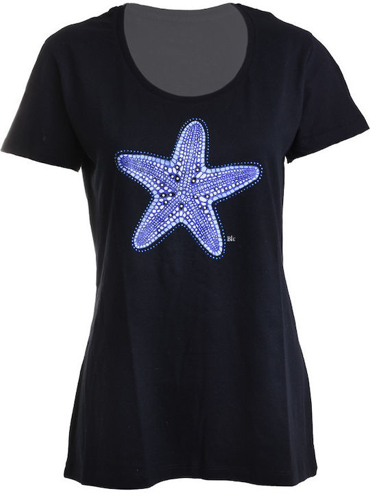 Ble Resort Collection Τοπ Παραλίας Navy Μπλε