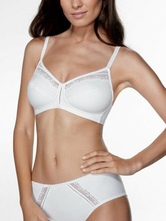 Cotton Beauty Bra without Padding without Underwire White