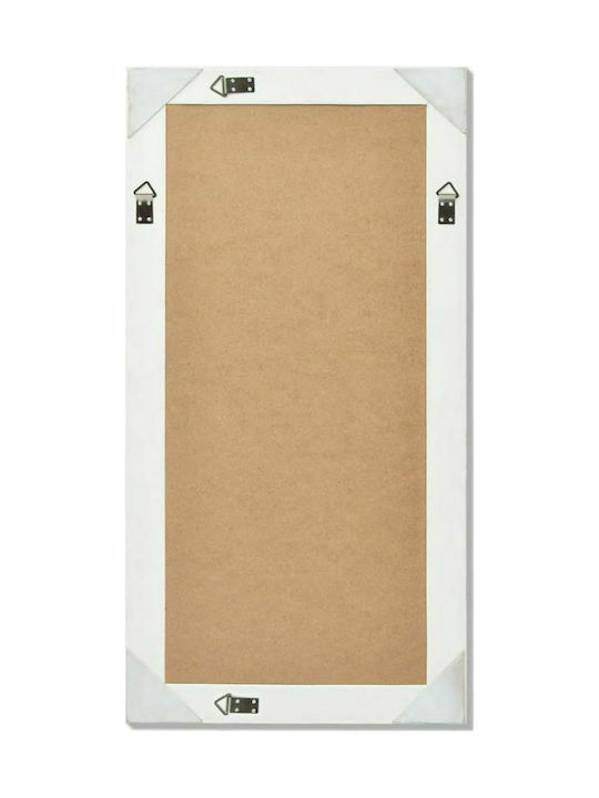 vidaXL Oglindă de Perete cu Alb Ramă din Lemn 100x50cm 1buc
