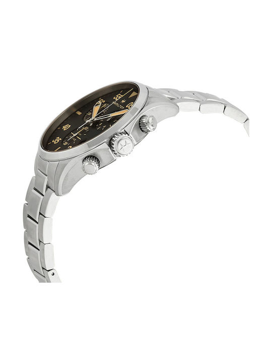 Hamilton Pilot Chronograph Ceas Baterie cu Brățară metalică