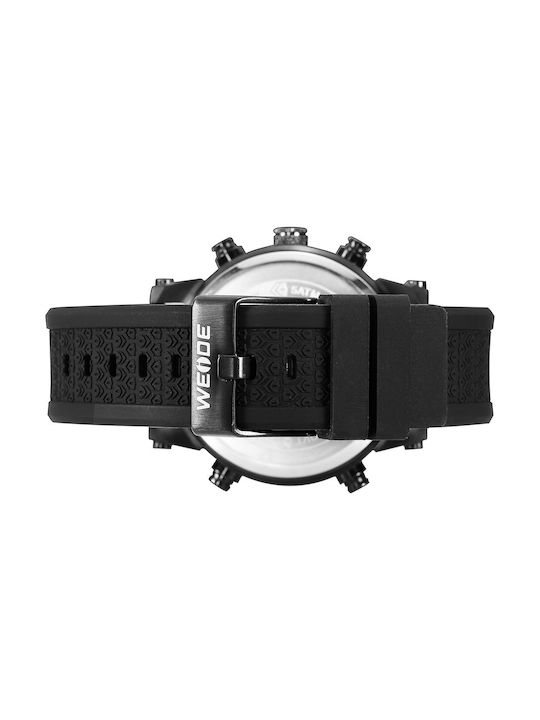 Weide Watch Battery with Black Rubber Strap WD10806