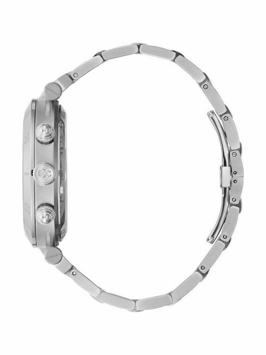 GC Watches Мъжки Часовник 44мм Хронограф На Батерия Със Сребрист Ацетиленов Гривна
